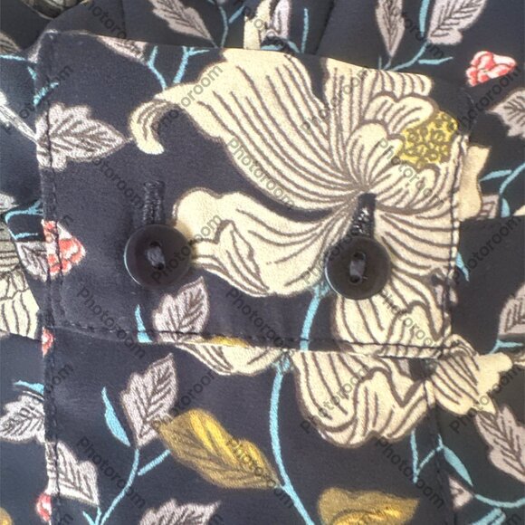 The Limited Small Multicolor Floral Long Sleeve Peplum Blouse - Picture 3 of 5